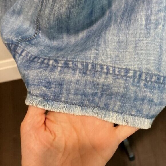 J Jill Denim Short Sleeve Relax fit top medium fit - Picture 7 of 14